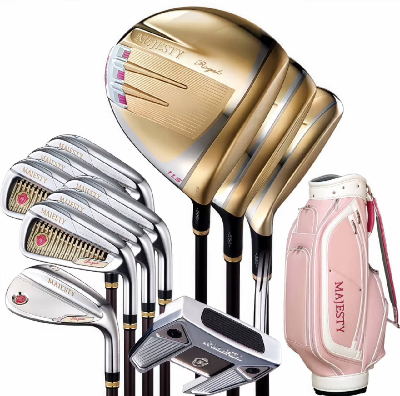 MAJESTY golf club set ladies Royale glory series long distance clubs 2025 new carbon L (3 wood 7 iron 1 putter 1 white package)